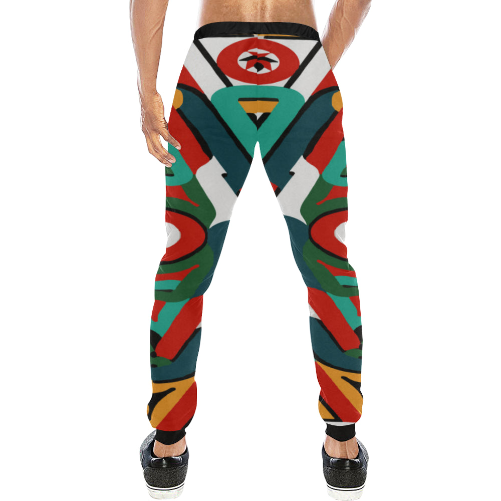 TEMBE ART Men's All Over Print Sweatpants