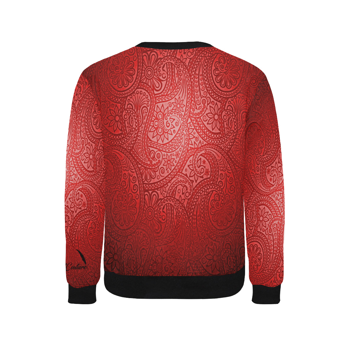 LUXURY GANG Bs' UP Men's Rib Cuff Crew Neck Sweatshirt