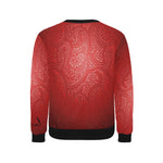 LUXURY GANG Bs' UP Men's Rib Cuff Crew Neck Sweatshirt