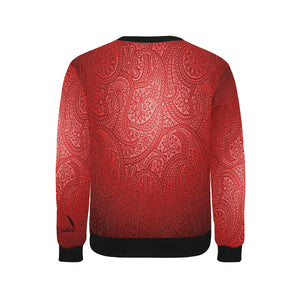 LUXURY GANG Bs' UP Men's Rib Cuff Crew Neck Sweatshirt
