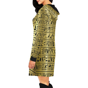 MEDU NETER All Over Print Hoodie Mini Dress