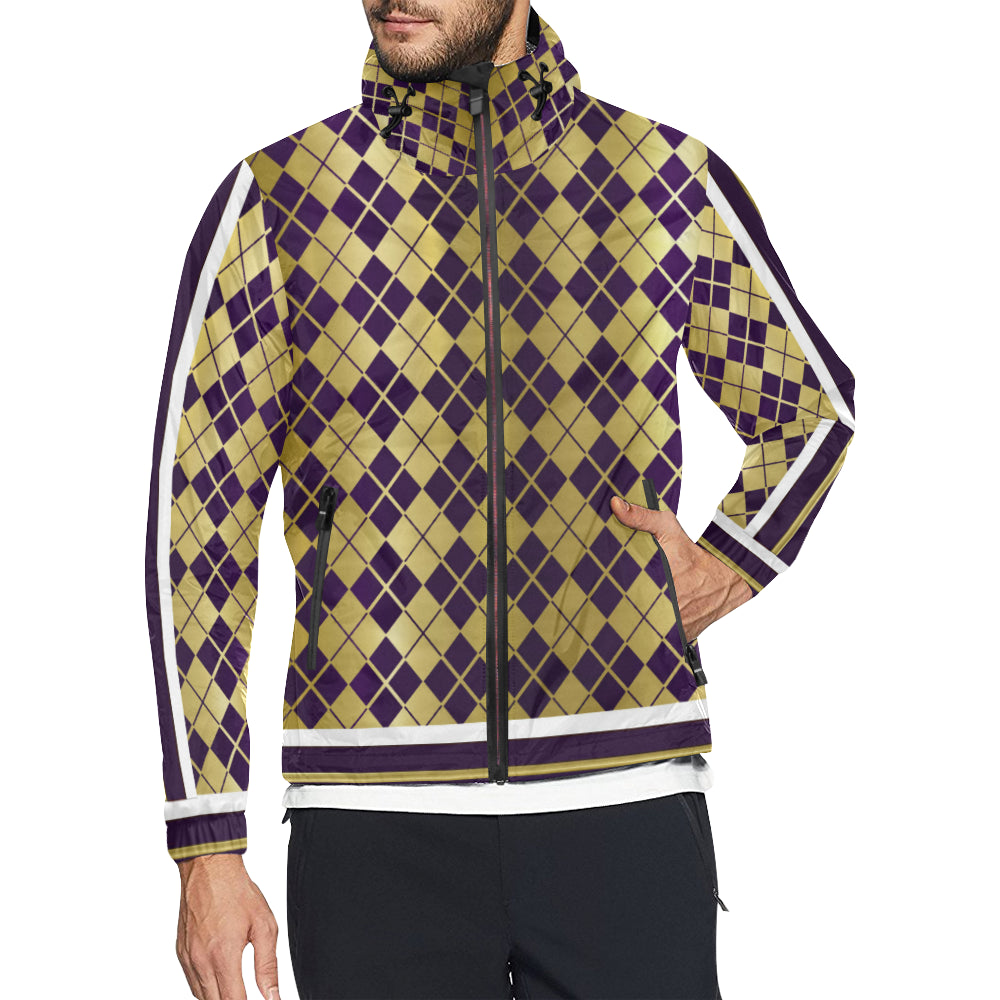 CROSSED GRAPE VECTOR Unisex All Over Print Windbreaker