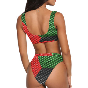 MADA FLAG Sport Top & High-Waisted Bikini Swimsuit