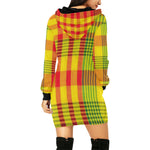 MADRAS All Over Print Hoodie Mini Dress