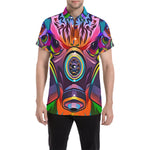 COLORING OWL Men's All Over Print Short Sleeve Shirt