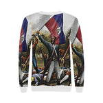HAITI REVOLUTION Women's Rib Cuff Crew Neck Sweatshirt (Model H34)