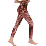 INFINITY RED COSMOS All Over Print High-Waisted Leggings (Model L36)