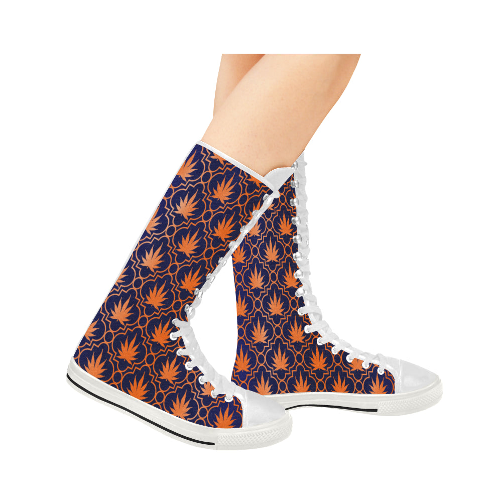 HIGHLEAF ORANGE Canvas Long Boots For Women Model 7013H