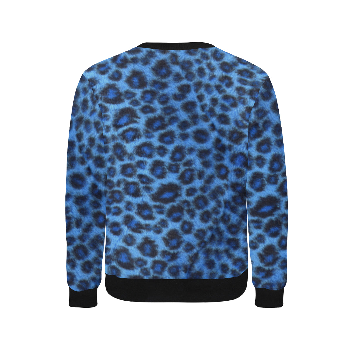 BLUE TIGER SKIN Men's Rib Cuff Crew Neck Sweatshirt
