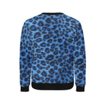 BLUE TIGER SKIN Men's Rib Cuff Crew Neck Sweatshirt