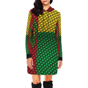 CAP VERT FLAG All Over Print Hoodie Mini Dress