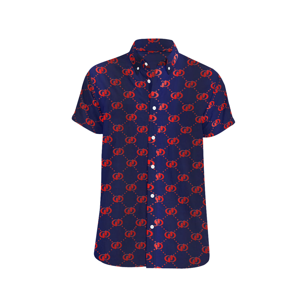 EXCELLENCE BLURED Men's All Over Print Short Sleeve Shirt