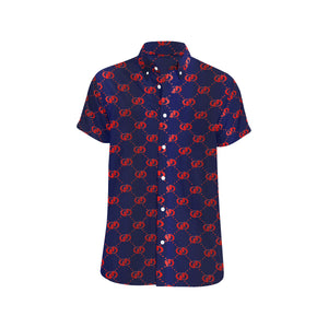 EXCELLENCE BLURED Men's All Over Print Short Sleeve Shirt