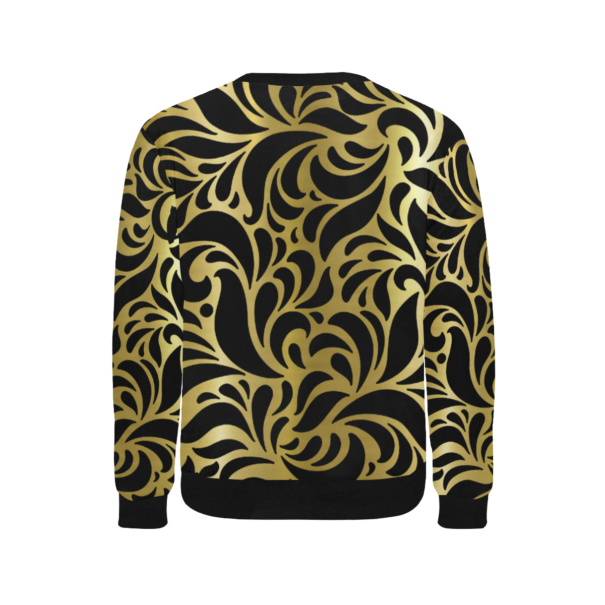 GORGIOUS GLDBLCC LEAF Men's Rib Cuff Crew Neck Sweatshirt