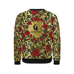 RED ROSES GOLD Men's Rib Cuff Crew Neck Sweatshirt