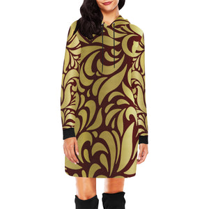 GORGIOUS LEAF BRDX All Over Print Hoodie Mini Dress