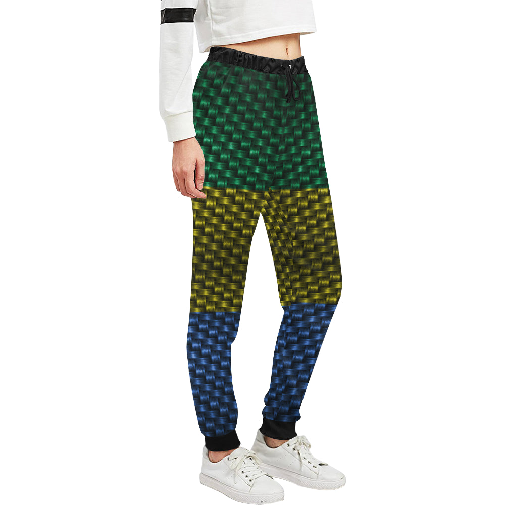 GABON FLAG Women's All Over Print Sweatpants (Model L11)