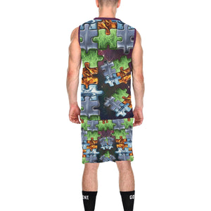 4 elements puzzle Basketball Uniform