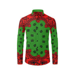 BANDANA RBG Men's All Over Print Casual Dress Shirt