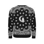 BANDANA BLACC Men's Rib Cuff Crew Neck Sweatshirt