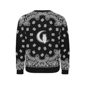 BANDANA BLACC Men's Rib Cuff Crew Neck Sweatshirt