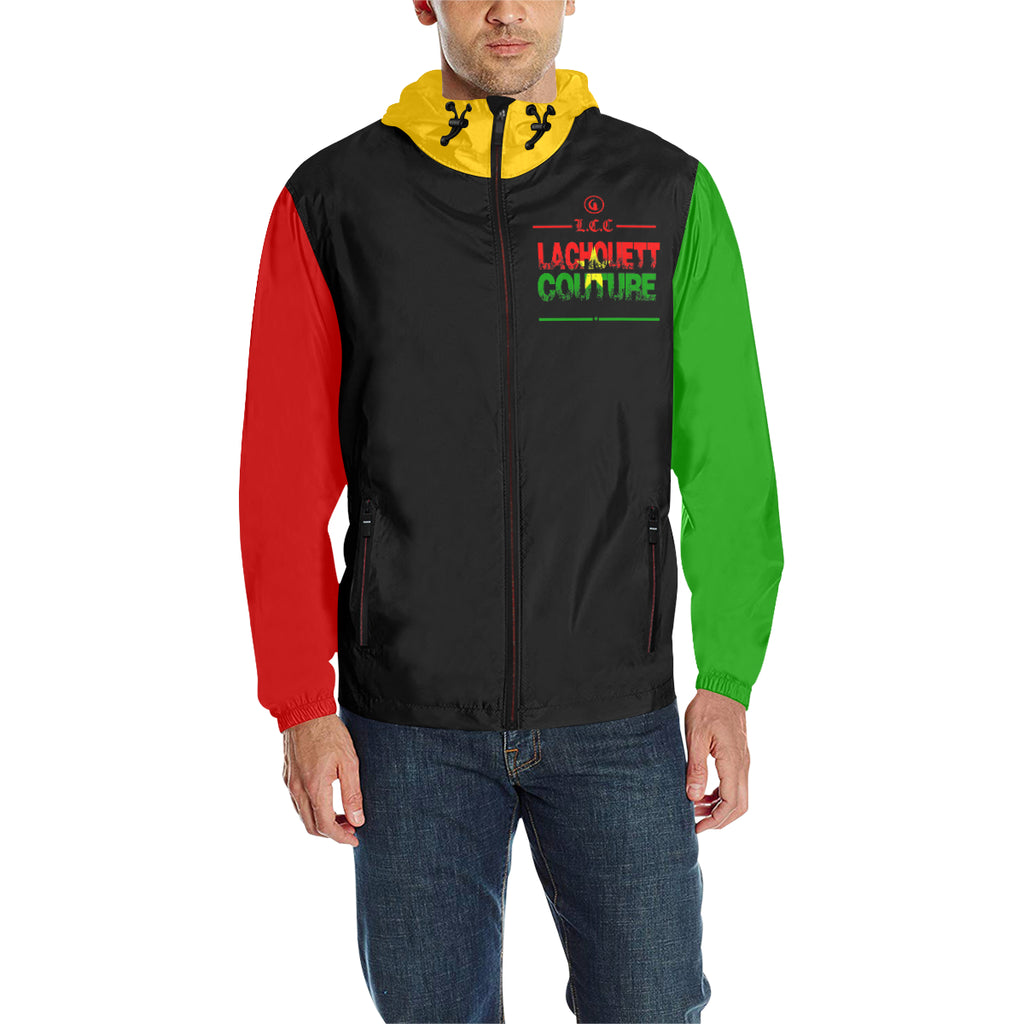 LCC BRKNA FASO GRUNDGE All Over Print Quilted Windbreaker for Men (Model H35)