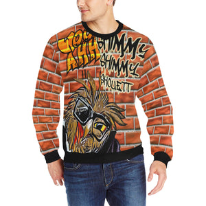 WOOH AHH Men's Rib Cuff Crew Neck Sweatshirt
