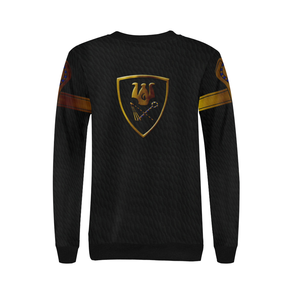 CROOKS ND FLAIL Women's Rib Cuff Crew Neck Sweatshirt