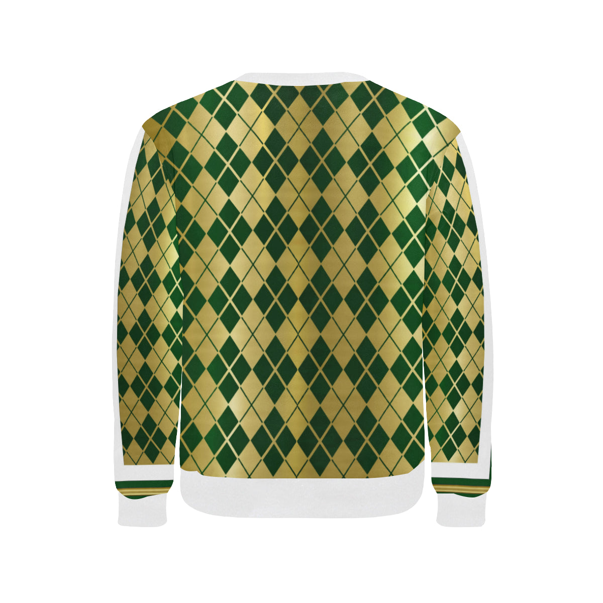 ARLEQUIN GREEN Men's Rib Cuff Crew Neck Sweatshirt