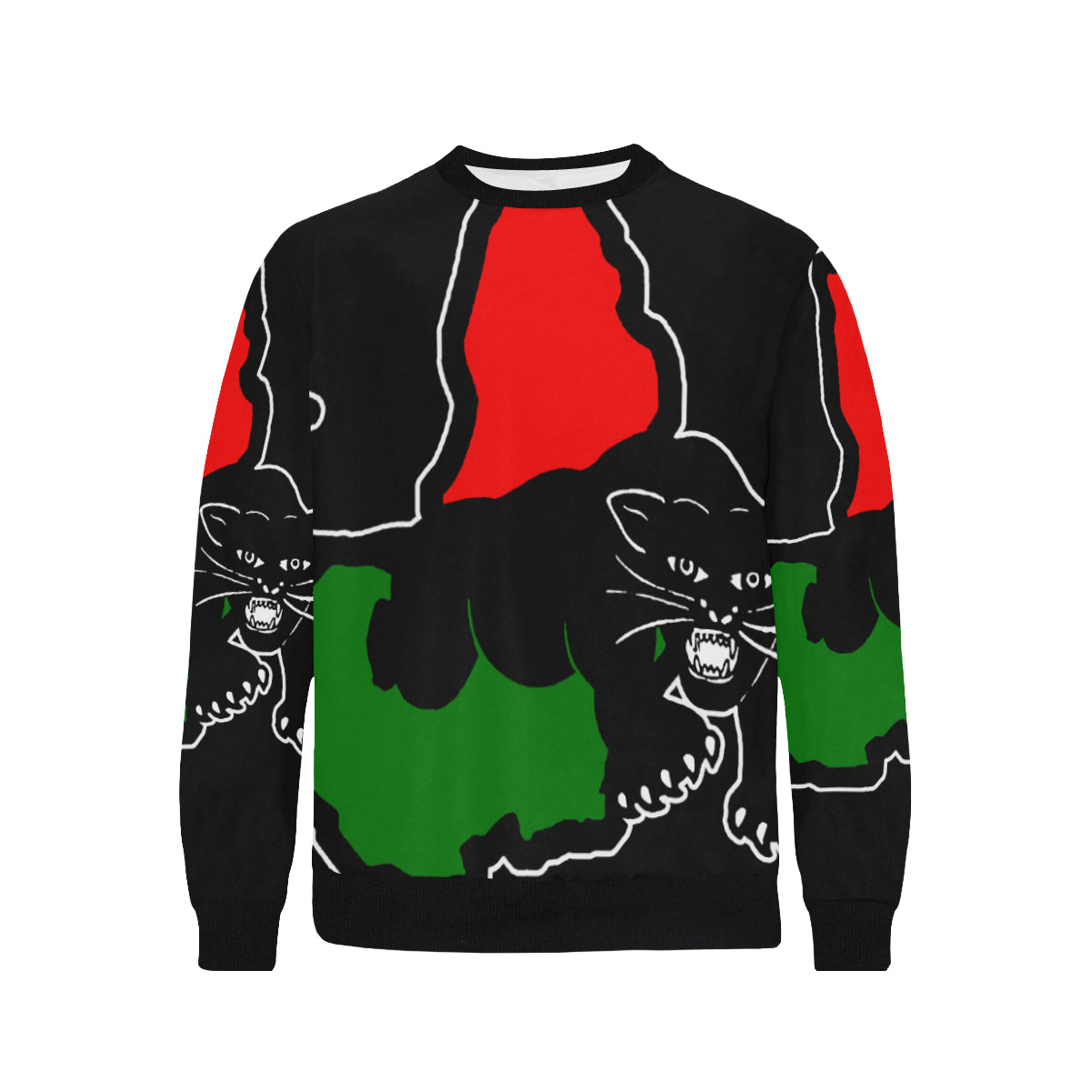 BLACC PANTHER BLACC Men's Rib Cuff Crew Neck Sweatshirt