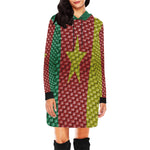 CAMEROUN FLAG All Over Print Hoodie Mini Dress