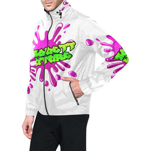 SPLASH OUT WHT All Over Print Windbreaker for Unisex