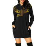 WADJET SNAKE All Over Print Hoodie Mini Dress (Model H27)