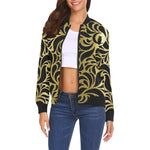 GORGIOUS LEAF GBLCC All Over Print Bomber Jacket for Women