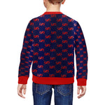 EXCELLANCE RED All Over Print Crewneck Sweatshirt for Kids (Model H29)