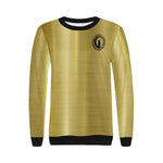 GOLDIE CHOUETT Women's Rib Cuff Crew Neck Sweatshirt (Model H34)