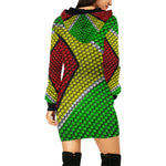 GUYANA FLAG All Over Print Hoodie Mini Dress