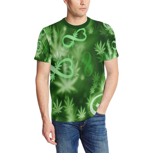 INFINITY GREEN COSMOS Men's All Over Print T-Shirt