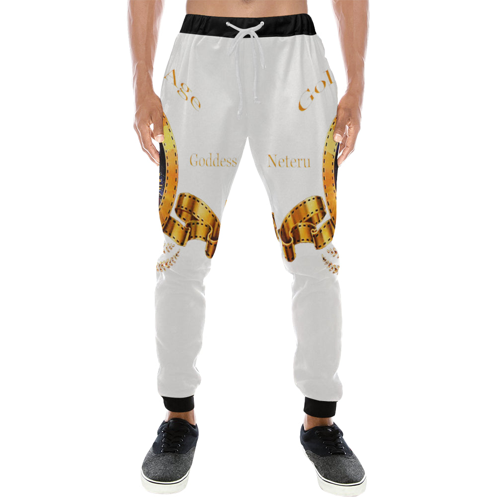 SEKHMET GODDESS WHTBLC Men's All Over Print Sweatpants (Model L11)