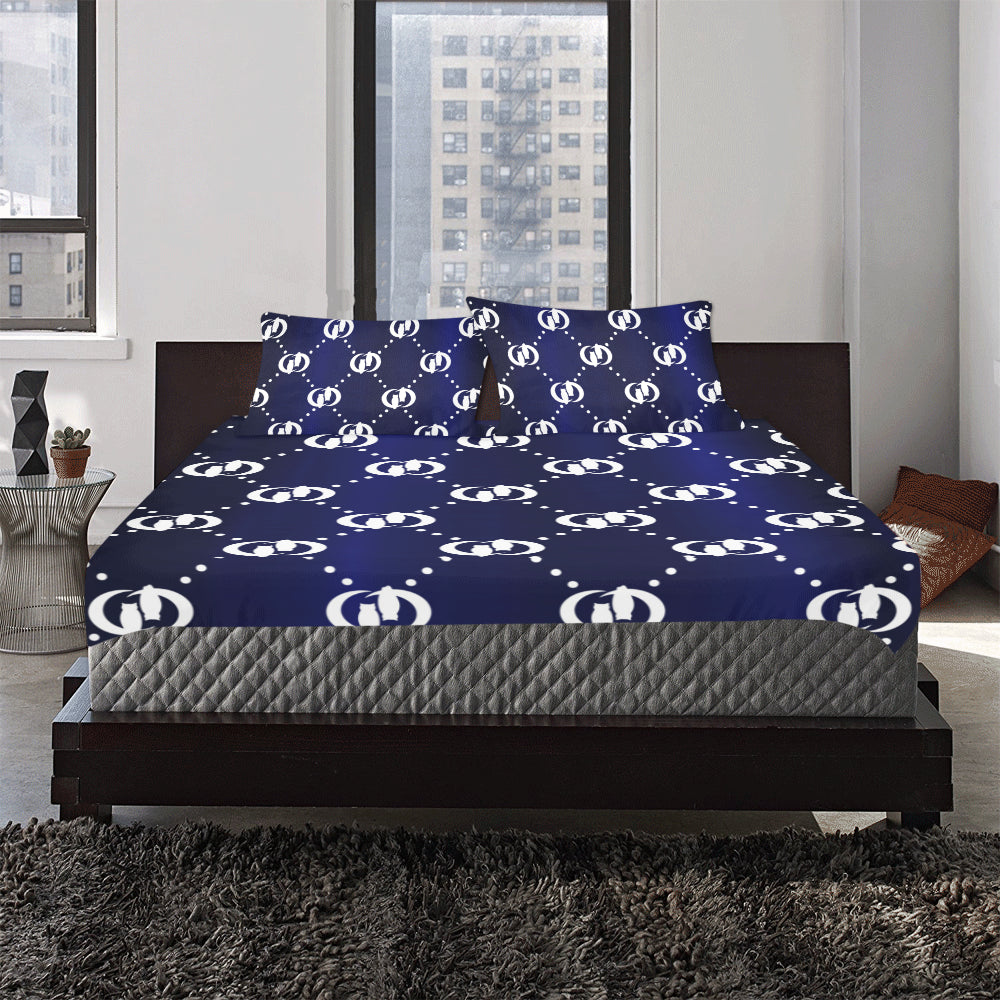 GOODY BLUE WHITE 3-Piece Bedding Set