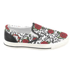 RED ROSES Men's Unusual Slip-on Canvas Shoes