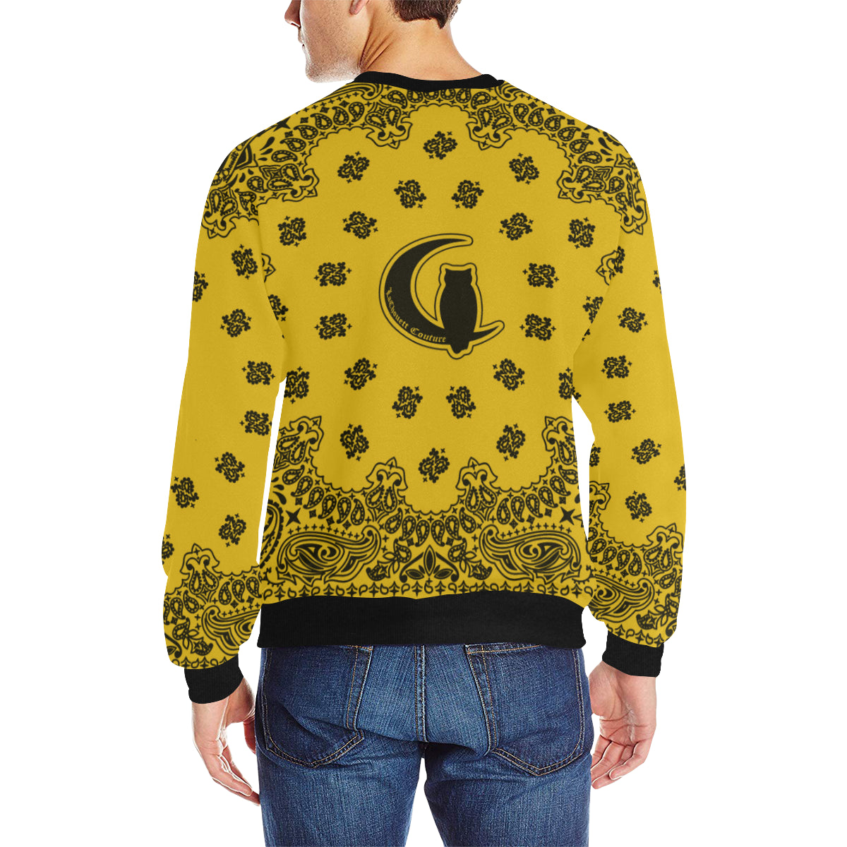 BANDANA LK Men's Rib Cuff Crew Neck Sweatshirt