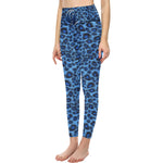 BLUE TIGER SKIN All Over Print High-Waisted Leggings