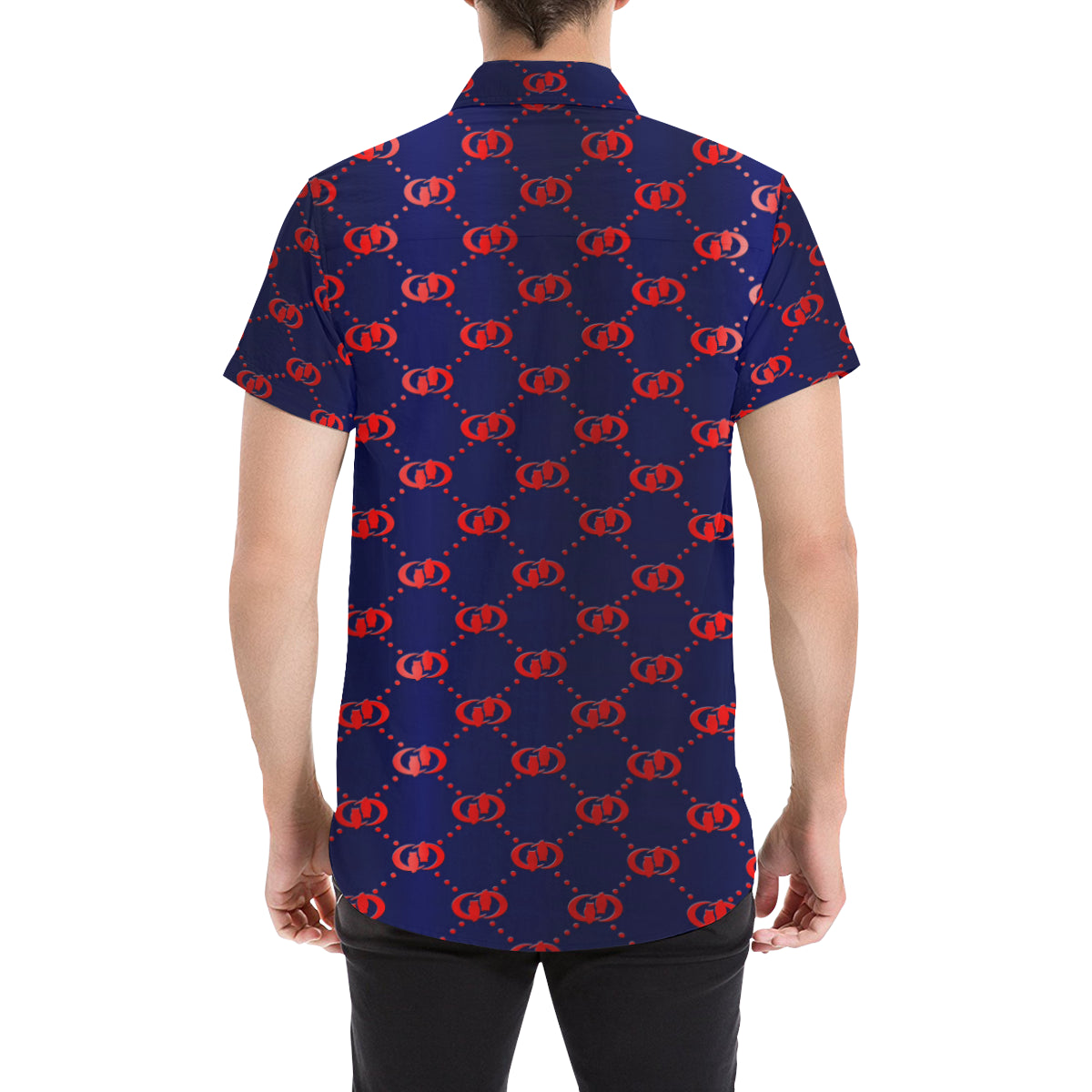EXCELLENCE BLURED Men's All Over Print Short Sleeve Shirt