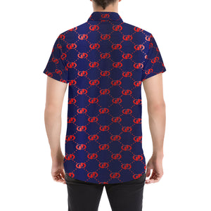 EXCELLENCE BLURED Men's All Over Print Short Sleeve Shirt
