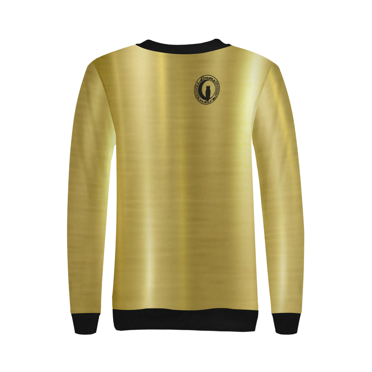 GOLDIE CHOUETT Women's Rib Cuff Crew Neck Sweatshirt (Model H34)