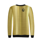 GOLDIE CHOUETT Women's Rib Cuff Crew Neck Sweatshirt (Model H34)