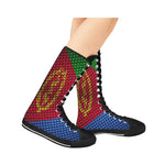 ERITREA FLAG Canvas Long Boots For Women Model 7013H