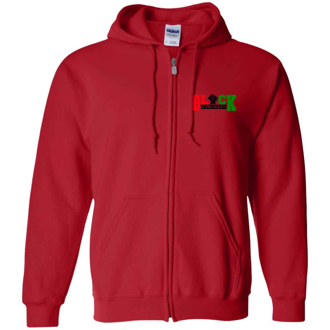 BLACK OWNED RBG Zip Up Hooded Sweatshirt