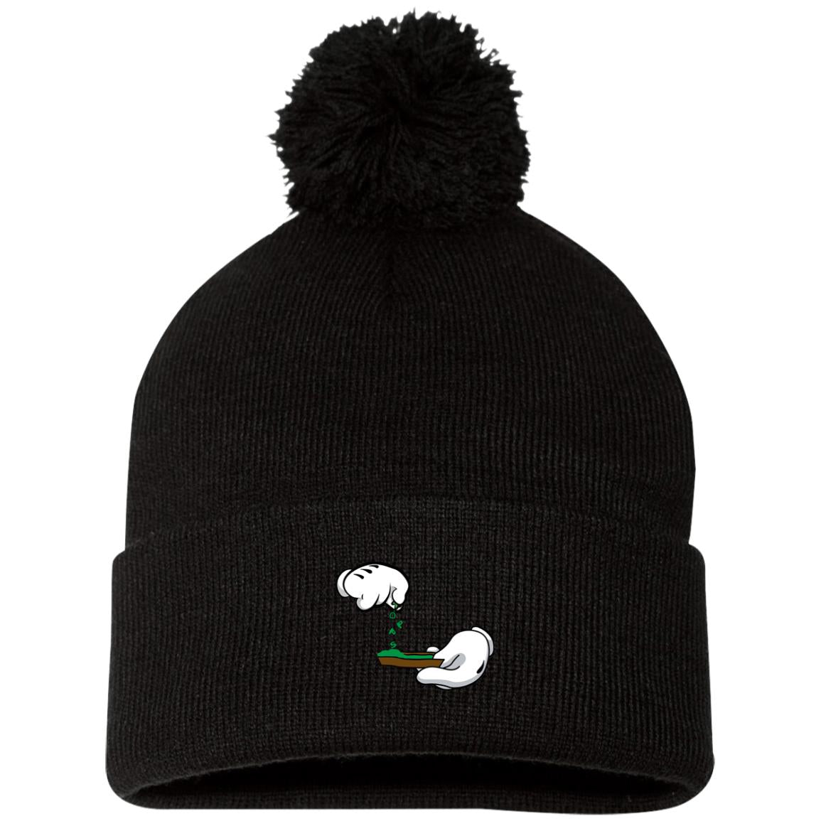 BURN THE OPPS Pom Pom Knit Cap